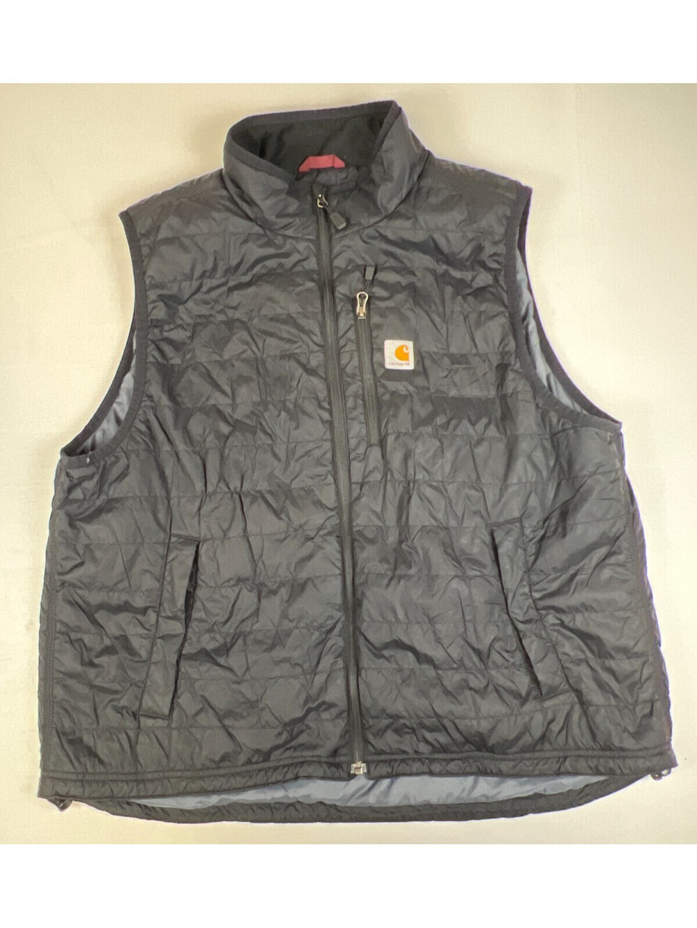 Carhartt Men 2XL Black Rain Defender Vest Full Zip Quilted Outerwear